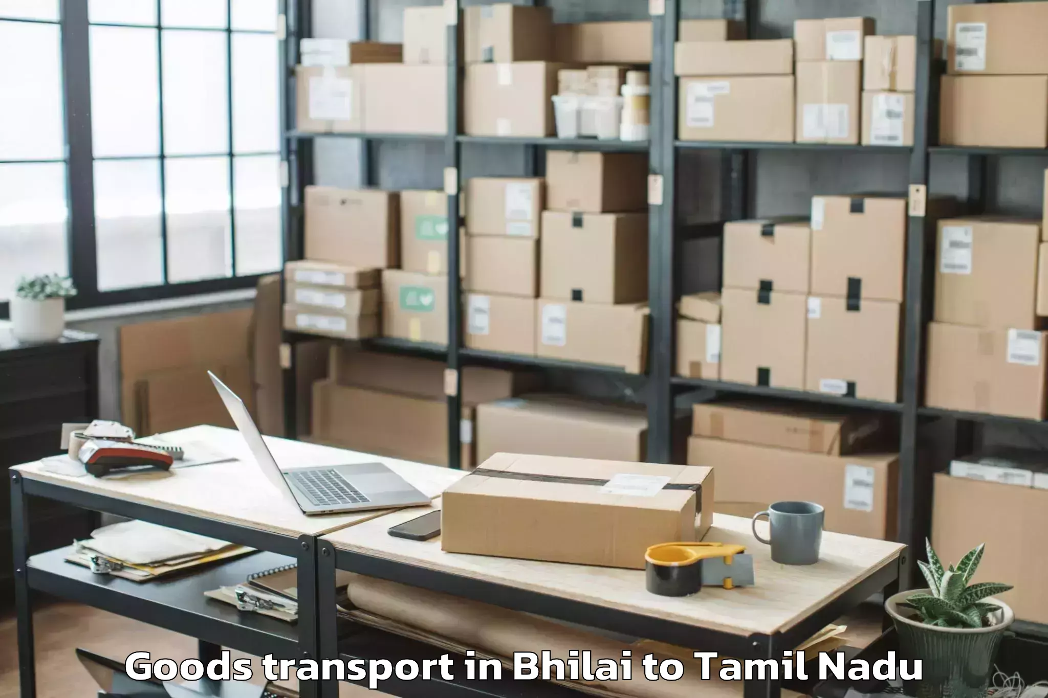 Trusted Bhilai to Ayakudi Goods Transport